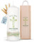 AMARI ® Taufkerze personalisiert Florales Kreuz (002.10.05) H:20cm/⌀:7cm - Taufkerze Mädchen/Junge - Kerze selber gestalten Taufe - Taufkerze selber machen - Taufkerze mit Namen