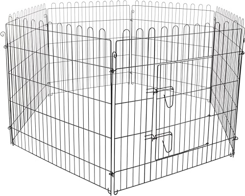 FREIGEHEGE FÜR WELPEN Jax SCHWARZ 160CM DURCHMESSER/80CM H