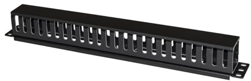 Connetto COORG1UL - Pannello passacavi 1 unita' a gabbia per rack 19 con coperchio scorrevole 25 slot colore nero