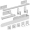 AIKER Toalleros de Baño Sin Taladro,Versión Completa Juego de Toallero de Baño 10PCS Rectángulo,Acero Inoxidable SUS304 Espesada Accesorios Baño,Perforación De Agujeros O Instalación Autoadhesiva