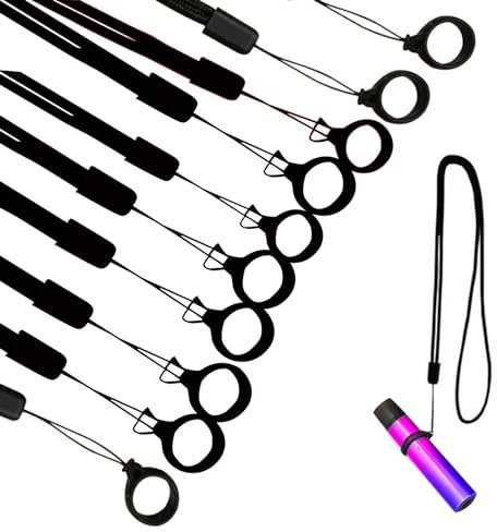 Bavooty Silikon Lanyard Elektronische Zigarette,Schlüsselband,Schlüsselband Personalisiert,Elektronische Zigarette Lanyard,Nylon Lanyards,Schlüsselbänder,für Zigarette,Ausweise,Schwarz,10pcs