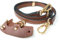 Schulterriemen aus Leder, Schultergurt für Taschen, longchamp Schultergurt（Cognac Farbe und Gold）