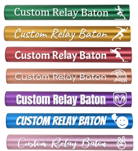 FCQIANKM Custom Track Field Relay Batons Personalized Aluminum Relay Baton for Race Equipments for Running Race Team Suitable for Outdoor Sports Practice Athlete School Teaching