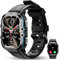 OUKITEL BT20 Montre Connectée Homme Militaire,Smartwatch Homme avec Appel Bluetooth,Montre Intelligente avec Podometre/Sommeil/Cardiofrequencemetre,100+Sportifs,1.96Montre Connectee pour Android iOS