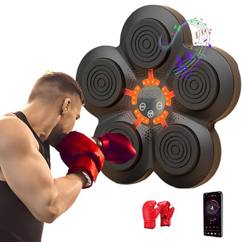 PZCC Machine de Boxe Musicale à Domicile，Appareil de Boxe électronique Portable Mural，pour Entraînement à la Maison et Divertissement Familial