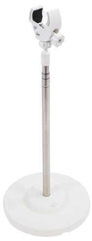 Supporto Terra per Asciugacapelli, Supporto Regolabile in Altezza 35 Cm a 140 Cm con Morsetto Più Grande, Asta Telescopica, Supporto per Asciugacapelli Girevole Compatto e