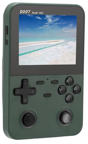 Portable Game Console, Retro Handheld Game Console with IPS Display for Travel (Green)