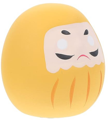HYTROVE Japanische Keramikfigurine Glücksbringer Statue Für Zuhause Und Büro Handgefertigte Dharma-Puppe Als Stilvolles Wohnaccessoire Und Geschenkidee