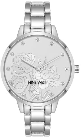 Nine West Women's Floral Dial Bracelet Watch