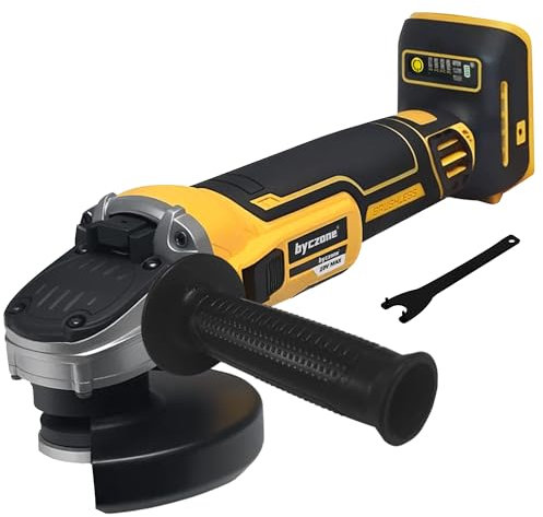 Amoladora angular inalámbrica para batería DEWALT de 20 V MAX, herramienta de amoladora eléctrica de 4-1/2 pulgadas, sin cables, motor sin escobillas de 8500 RPM para cortar, moler, pulir, eliminar el