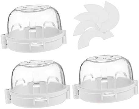 CIMAXIC 3stücke Gasherdschutzabdeckung Mit Schnallenöffnungsdesign Celsius Hitzebeständig Rutschfeste Gasknopfabdeckung Für Küche Babysicheres Schloss Herd-kinderschutz