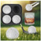 Ice Cubes Golf Ball, SilverChry Ball Eiswürfelformen, 3D Eiswürfelbehälter mit Trichterdeckel, Silikon Eiskugelform für Eis, Whiskey, Cocktail, Saft, Eiscreme, Kerze (1, Grau, 4 Golf)