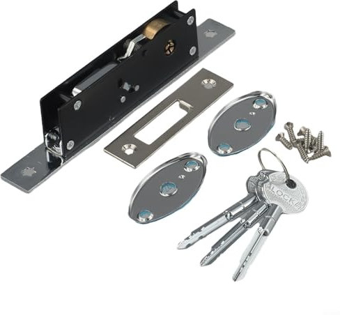 Serrures de porte coulissante en aluminium au design élégant avec système d'accès à clé convivial