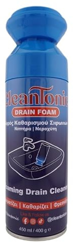 Schiuma Pulente per Scarichi – CleanTonic® | Rimuove Odori, Grassi e Sporco | Pulizia Profonda Lavelli, Vasche, Docce | Formula Densa con 4 Tensioattivi | 450ml