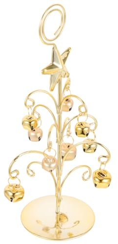 DECOMELODY Porte Photo Sapin de Noël Doré Clip Numéro de Table Multifonction pour Mariage et Support Mémo Carte de Visite