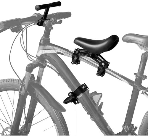 Silla infantil para bicicleta de montaña, asiento delantero con reposapiés, manillar y pedales para niños de 2 a 6 años, silla infantil delantera desmontable para la mayoría de las bicicletas modernas