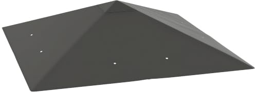 Outsunny Ersatzdach für Pavillon 3 x 3 m Wasserabweisend UPF30+ Grau | Pavillondach, Ersatzbezug für Gartenpavillon, Ersatzteile aus Oxford-Stoff, 370 g/m²