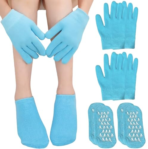 20 Paar Handmasken, feuchtigkeitsspendende Handschuhe und Socken, feuchtigkeitsspendende Handschuhe und Socken, Baumwollgarn-Füße Handfeuchtigkeitscreme für rissige trockene Haut