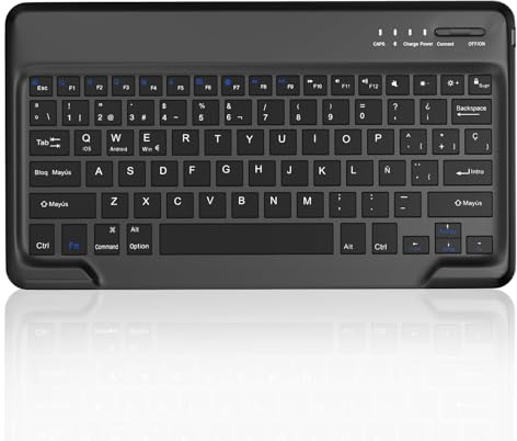 WINCHKING Bluetooth Tastatur Kabellos for iPad/Samsung/Lenovo/Huawei | Bluetooth Keyboard, Lightweight Portable Wireless Keyboard, Qwertz Layout, Kompatibel Windows, Android, IOS