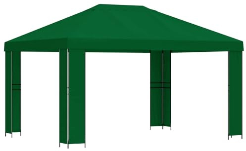 vidaXL Pavillon 4 x 3 m Grün Polyester und Stahl 190, Garten und Terrasse, industrielle Designkonzepte für Urbane Räume mit nachhaltigen Materialien, anpassbare Lösungen im modernen Stil