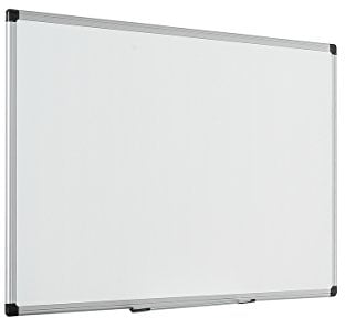 Bi-Office Magnetisches Whiteboard Maya - 90 x 60 cm - Emaillierte Premiumoberfläche, Trocken Abwischbar, Mit Alurahmen Und Stifteablage, Magnettafel, Memoboard