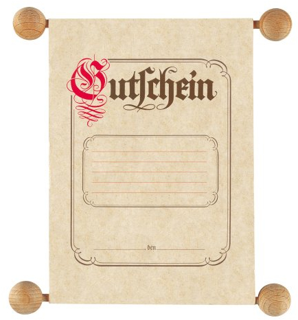 RNKVERLAG 2882 - Gutschein im traditionellen Stil, DIN A5, 1 Stück