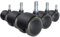 hjh OFFICE 619022 5X Hartbodenrollen 11mm / 50mm ROLO FIX Zinkgusdruck Stuhlrollen sitzgebremst für Hartböden (5er Pack)