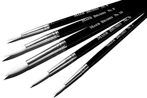 Major Brushes Sable Substitue Brosses, Pack de 5