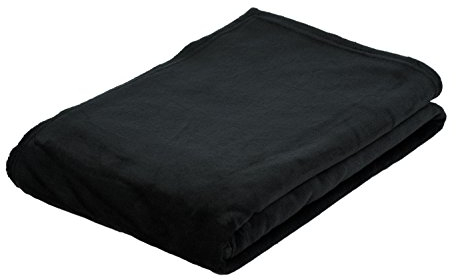 Gözze - Wohn- und Kuscheldecke, Memphis, Hohes Stoffgewicht 300 g/m², 220 x 240 cm - Schwarz