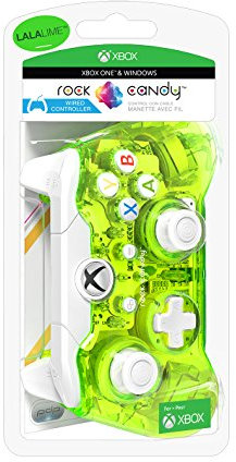 Manette Filaire Compatible avec Xbox One Rock Candy Vert Néon (Compatible Pc)