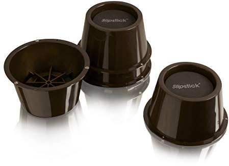 Slipstick CB654 5 cm Lift Furniture Risers / Bed Risers, Adds 50 mm Height to Furniture (Set of 4 Raisers), Supports 1,020 kg, Brown