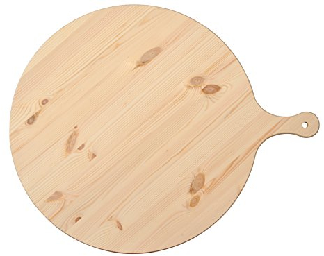 HABI Abete Tagliere Polenta con Manico, Legno, Marrone, 74x60x3 cm