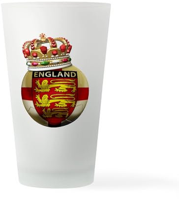 CafePress England King of Football Pint Glass Pint Glass, 16 oz. Drinking Glass