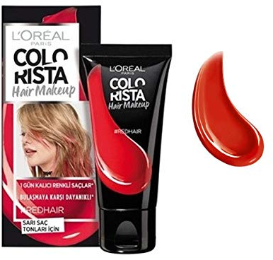 Colorista Hair Makeup Temporary Blonde Hair Colour, Red