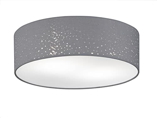 Fischer&Honsel Thor Deckenleuchte, Stoff, 40 W, grau