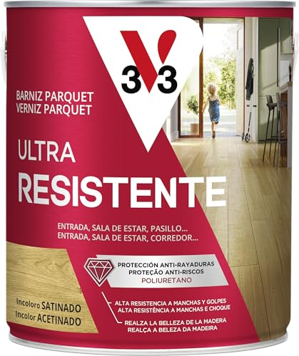V33 Barniz Parquet Ultra Resistente Satinado Incoloro 2,5L