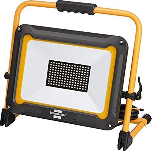 Brennenstuhl Mobiler LED Strahler JARO 9000 M/LED Baustrahler für außen IP65 (LED Arbeitsstrahler 100W mit 5m Kabel, LED Baustellenstrahler mit Schnellspannverschluss)