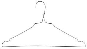 RAMPI Cintres en fer galvanisé 40 cm Porte-manteau professionnel pour buanderie (500)