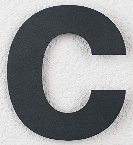 TNN Numero civico in acciaio inox verniciato a polvere, antracite RAL 7016, 16 cm, 160 mm, moderno (c)