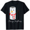 Der Weihnachtsmann als Schneemann mit Schal T-Shirt