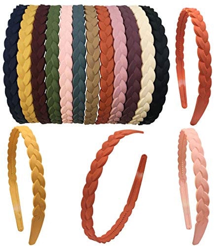 12 modische Haarbänder mit Zähnen für Frauen 15 mm Kunststoff Stirnbänder für Mädchen und Kinder