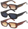 Lidiper 3 Stück Vintage Rechteckige Sonnenbrille für Damen, UV 400 Brille Retro Quadrat Brillen Mode Sonnenbrille für Reise, Fahren Angeln Reisen
