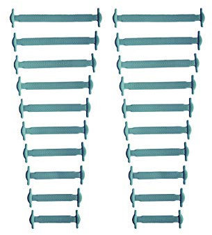 Kaps Set di Lacci Senza Nodo in Silicone per Scarpe, Lacci per Scarpe in Diversi Colori, Set da 20 Lacci per Scarpe Sneakers e Trainers per Bambini e Adulti, Grigio