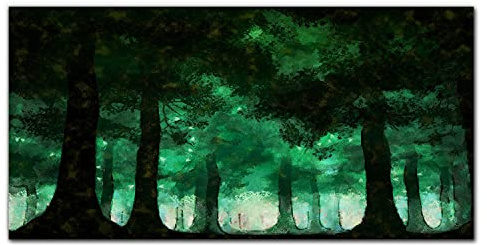 Coloray Panel för köket 120x60cm Väggmålning Köksskydd Glastryck Kök Dekorativ panel Härdat glas - Målning skogsträd