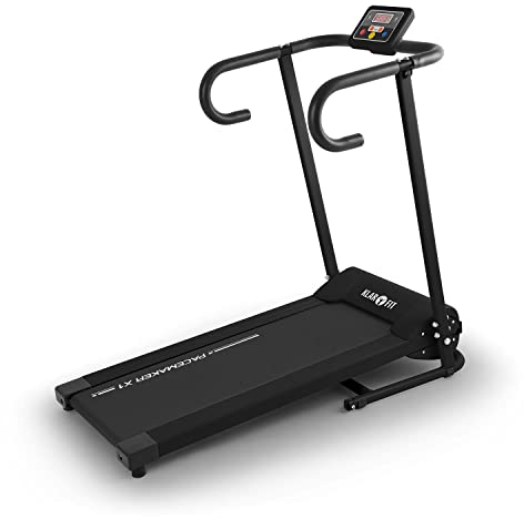 Klarfit Pacemaker X1 Laufband Klappbar Laufband für Zuhause Elektrisch Laufband Treadmill Walking Pad, 500 Watt, Geschwindigkeit: 1-10 km/h, Pianoschwarz