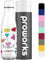 Proworks Performance Stainless Steel Sports Water Bottle | Double Insulated Vacuum Flask for 12 Hours Hot & 24 Hours Cold Drinks For Home, Work, Gym & Travel - 1 Litre All White - Hearts & Love