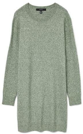 VERO MODA VMDOFFY LS O-Neck Dress GA Noos, Robe Femme, Laurel Wreath/Detail:Melange,