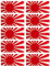 BIKE-label Japan Rising Sun 3D Aufkleber Flaggen 10 Stück je 40 x 20 mm Sticker Auto Kfz Motorrad X300647VA