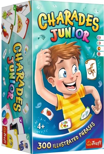 Trefl Charades Junior - Jeu Familial de Mots de Passe avec Cartes d'Images pour Adultes et Enfants à partir de 4 Ans