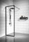 Badplaats B.V. Duschwand Georgia 60 x 200cm Glas Duschabtrennung Walk-In Dusche Nano Duschtrennwand, Schwarz